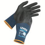 Gloves, Aqua Polymerpartially coated blue/anthracite Uvex phynomic pro