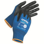 Gloves, Aqua Polymer partially coated blue/anthracite Uvex phynomic wet