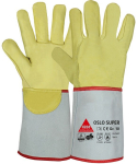 Schweißerhandschuhe Rindnarbenleder gelb/grau Oslo-Super