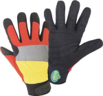 Forstschutzhandschuh schwarz/rot/gelb EN 388 Kat III L+D Woods Mechanicas