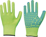 Cut-resistant gloves neon green, EN 388 Cat II Leipold Solidstar 1447
