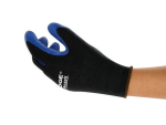 Handschuhe Latex teilbeschichtet blau/schwarz Ansell Edge 48-305