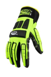 Handschoenen TPR schokdemper Maat neon/zwart Ansell Ringers 297