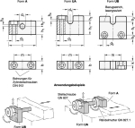Lagerbock mit Gravur & Aufnahmenut GN 828-10-UA-15-AM Aluminium