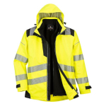Hoge zichtbaarheidsjas 3in1 Maat geel/zwart PW365