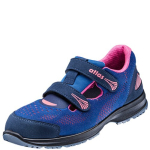 Dames veiligheidssandaal maat W10 S1P, koningsblauw, neon-pink Atlas GX 165, ESD
