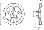 Handwheel made of sheet steel GN