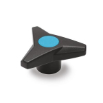 Dreisterngriff, Edelstahl-Buchse GN 533-100-M12-NI-DBL