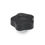 Star grip, cover plug black GN 5337.1-50-M10-E-DSW