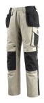 Trousers with knee & hanging pockets light khaki/black, MG340 Mascot Unique Bremen