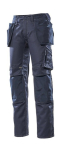 Trousers with knee & hanging pockets black-blue, MG270 Mascot Unique Kassel