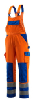 Turnbroek met kniezakken Maat oranje/maïsblauw, MG290 Mascotte Veilig Wedstrijd Barras
