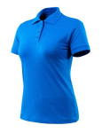 Dames polo Maat azuurblauw, MG220 Mascotte Oversteekplaats Grasse