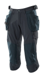 Men's 3/4 trousers black-blue, MG250 Mascot Accelerate
