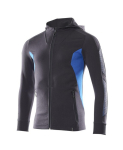 Men's hooded sweatshirt black/azure blue, MG310 Mascot Accelerate