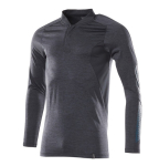 Men's polo shirt, long sleeve mottled black-blue, PO230 Mascot Accelerate