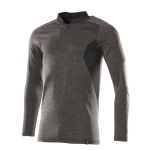 Men's polo shirt, long sleeve anthracite dark mottled/black Mascot Accelerate