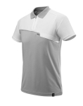 Polo-Shirt Brusttasche grau-meliert/Weiss, MG160 Mascot Advanced