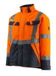 Winterjas Maat oranje/zwart-blauw, PO190 Mascotte Veilig Licht Penrith