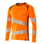 T-shirt met lange mouwen hoge zichtbaarheid Maat hi-vis oranje/zwart-blauw, MG150 Mascotte Versnellen Veilig 19081