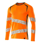 Warnschutz T-Shirt langem Arm hi-vis orange/moosgrün, MG150 Mascot Accelerate Safe 19081