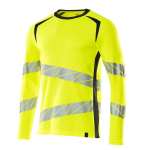 T-shirt met lange mouwen hoge zichtbaarheid Maat hi-vis geel/zwart-blauw, MG150 Mascotte Versnellen Veilig 19081