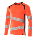 T-shirt met lange mouwen hoge zichtbaarheid Maat rood/zwart-blauw, hi-vis MG150 Mascotte Versnellen Veilig 19081