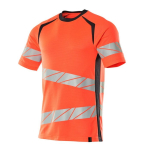 T-shirt met hoge zichtbaarheid Maat hi-vis rood/zwart-blauw, MG150 Mascotte Versnellen Veilig 19082