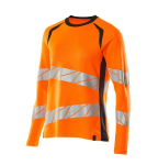 T-shirt met lange mouwen hoge zichtbaarheid Maat hi-vis oranje/zwart-blauw, MG150 Mascotte Versnellen Veilig 19091