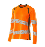 T-shirt met lange mouwen hoge zichtbaarheid Maat hi-vis oranje/mosgroen, MG150 Mascotte Versnellen Veilig 19091