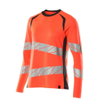 T-shirt met lange mouwen hoge zichtbaarheid Maat hi-vis rood/zwart-blauw, MG150 Mascotte Versnellen Veilig 19091