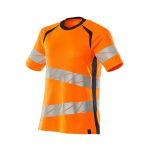Dames T-shirt met hoge zichtbaarheid Maat hi-vis oranje/zwart-blauw, MG150 Mascotte Versnellen Veilig 19092