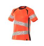Dames T-shirt met hoge zichtbaarheid Maat hi-vis rood/zwart-blauw, MG150 Mascotte Versnellen Veilig 19092