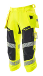 Dreiviertel-Hose Hängetaschen hi-vis gelb/schwarzblau, MG265 Mascot Accelerate Safe 19049