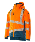 Winterjas Maat hi-vis oranje/dkpetroleum, MG210 Mascotte Versnellen Veilig 19335
