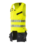 Warnschutz Werkzeugweste hi-vis gelb/schwarzblau, MG215 Mascot Accelerate Safe 19589