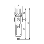 Filterregelaar serie GA 5 µm, BG G 1,5 - 9 bar