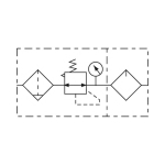 Wartungseinheit Serie GA-mini, 2-teilig IG 1,5-9 bar, BG 200 Polyca.be., Schutzk