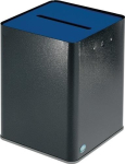 Paper collector 21.9 l H420 silver, lid Galvanised sheet steel, powder-coated