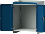 Aufsatzschrank Flügeltüren HxBxT lichtgrau, RAL 7035/enzianblau, 5010