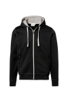 Bonded hooded jacket black/silver MG340 Hakro 455