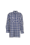 Flanell-Hemd 2001 kariert Kragenweite blau, BW160 Planam Flanellhemd