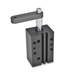 Schwenkspanner GN 875-20-12-L-B Pneumatisch, mit Gewindebohrung