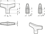 Stainless steel T-handle GN