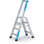 Stufenstehleiter Stufen Plattformhöhe m, Arbeitshöhe m Zarges Seventec RC S