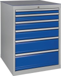 Drawer cabinet HxWxD 1019x705x736 light 6 drawers