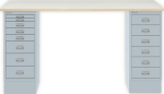 Bureau met 2 multilades HxBxD 740x1400x600 MultiRange