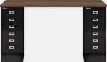 Bureau met 2 multilades HxBxD 740x1400x600 MultiRange