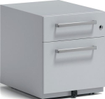 Rollcontainer aluminium matten Griff HxBxT 1 HR-Schub und Universalschub