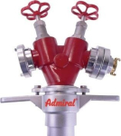 Hydrantenstandrohr 1xC-Abg./1xAbg.Schnellkupplung/2 Ventile Admiral Storz